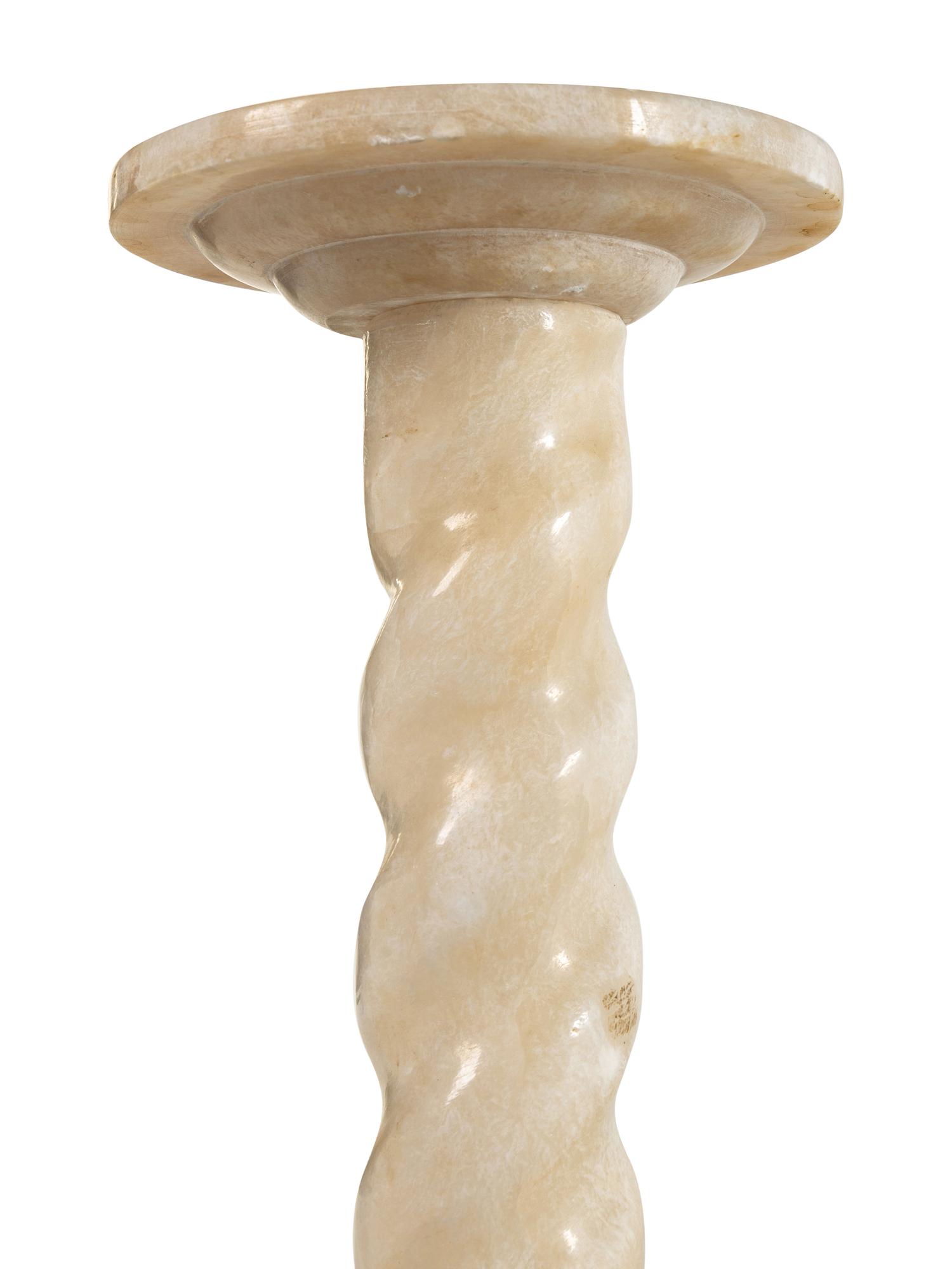 A Continental Alabaster Pedestal