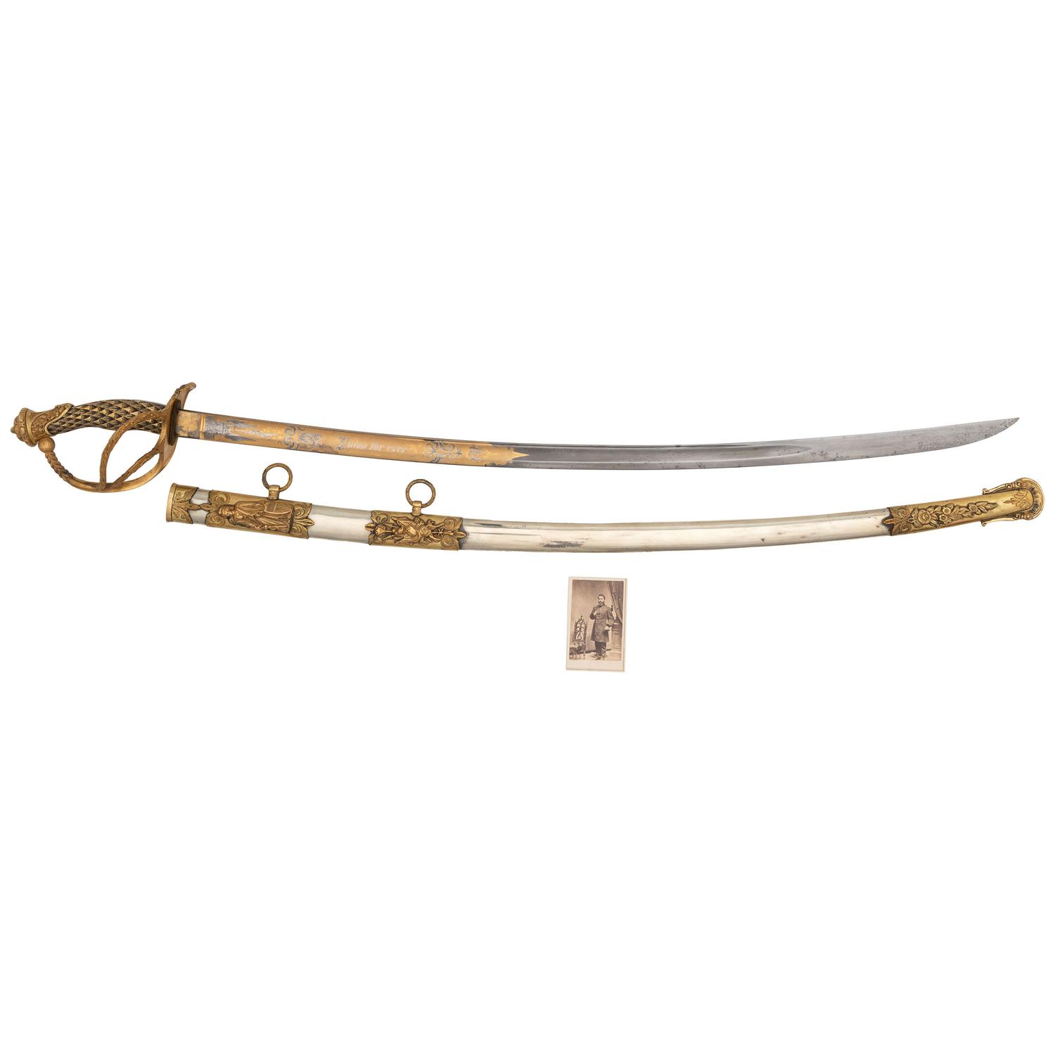Presentation Grade Clauberg Cavalry Officer's Sword Inscribed to General James G. Blunt with CDV