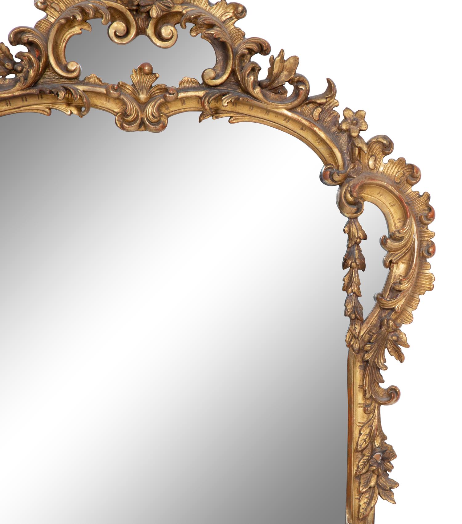 A Louis XV Style Giltwood Mirror