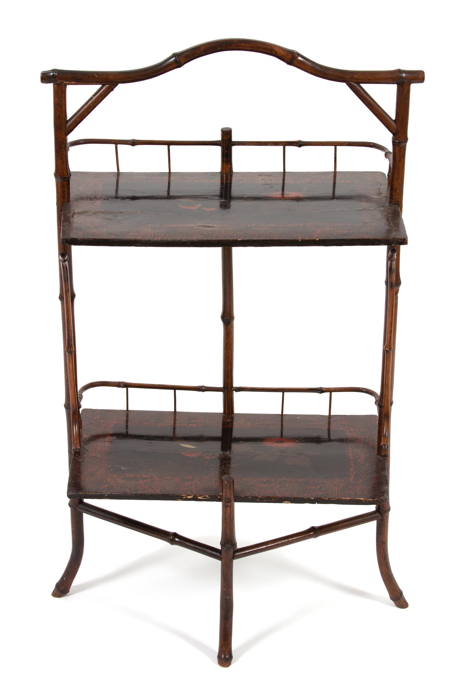 A Victorian Bamboo and Lacquer Side Table — 19TH CENTURY