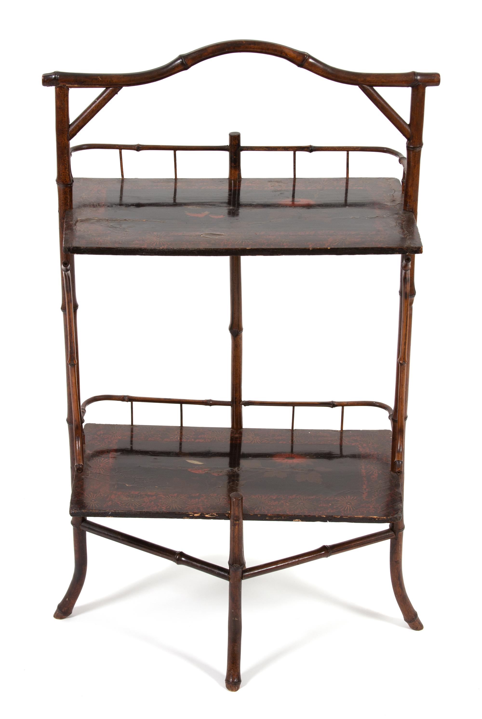 A Victorian Bamboo and Lacquer Side Table — 19TH CENTURY