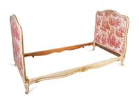 A Louis XV Style Painted and Parcel Gilt Daybed