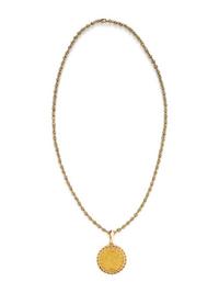 BICOLOR GOLD AND COIN PENDANT/NECKLACE
