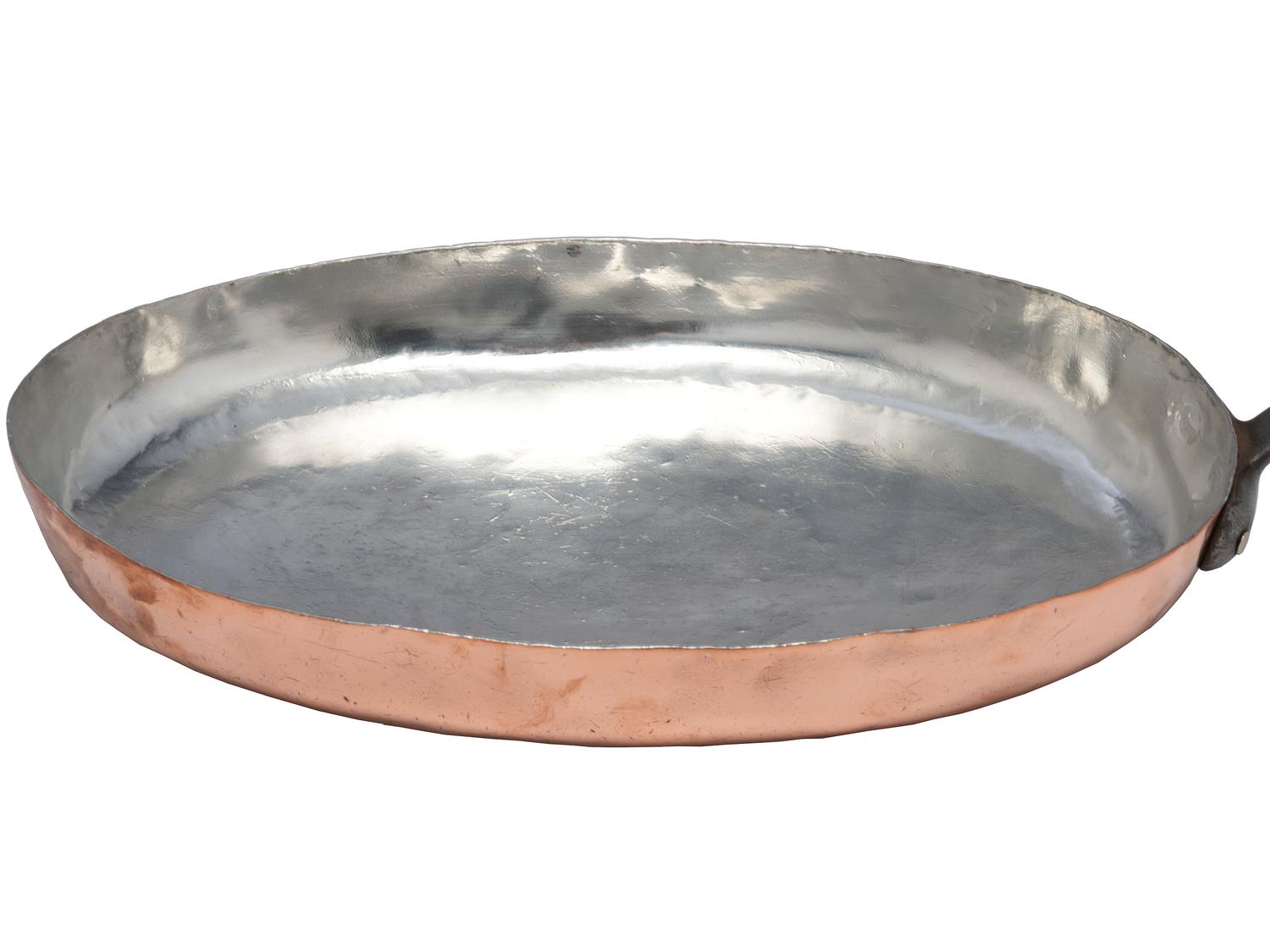 An American Copper Oval Fry Pan