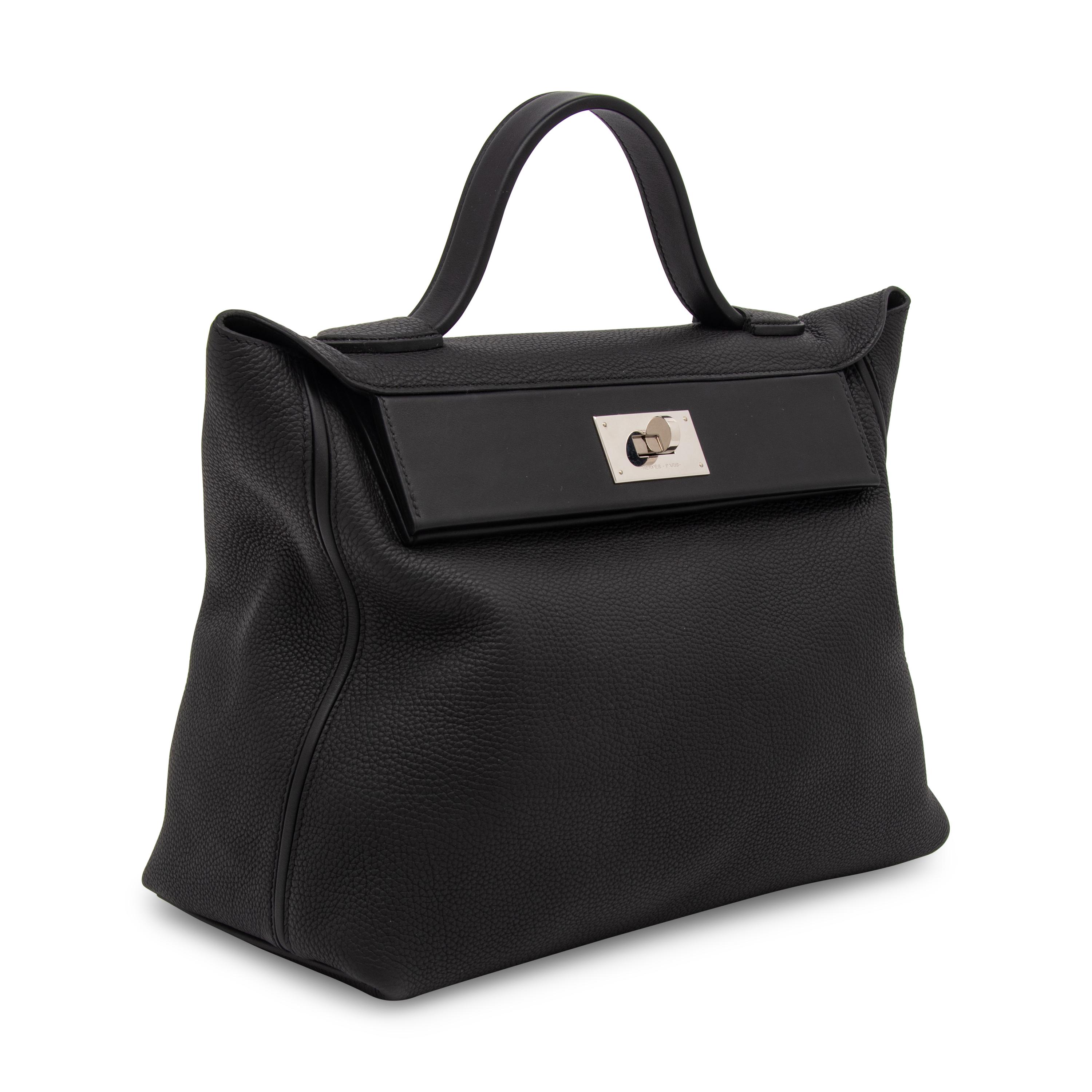 Hermès, 24/24 35 Handbag in Noir Togo Leather