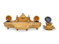 A French Gilt Bronze Inkstand