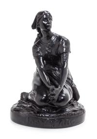 A Continental Plaster Figure of Joan of Arc Height 18 inches.
