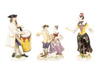 Three Meissen Jubilee Porcelain Figures