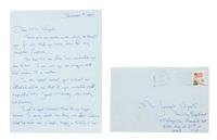 KENNEDY, Jacqueline Bouvier. Autographed letter signed ("Jacqueline Kennedy Onassis"), to Joseph Volpato, New York, 9 December 1984.