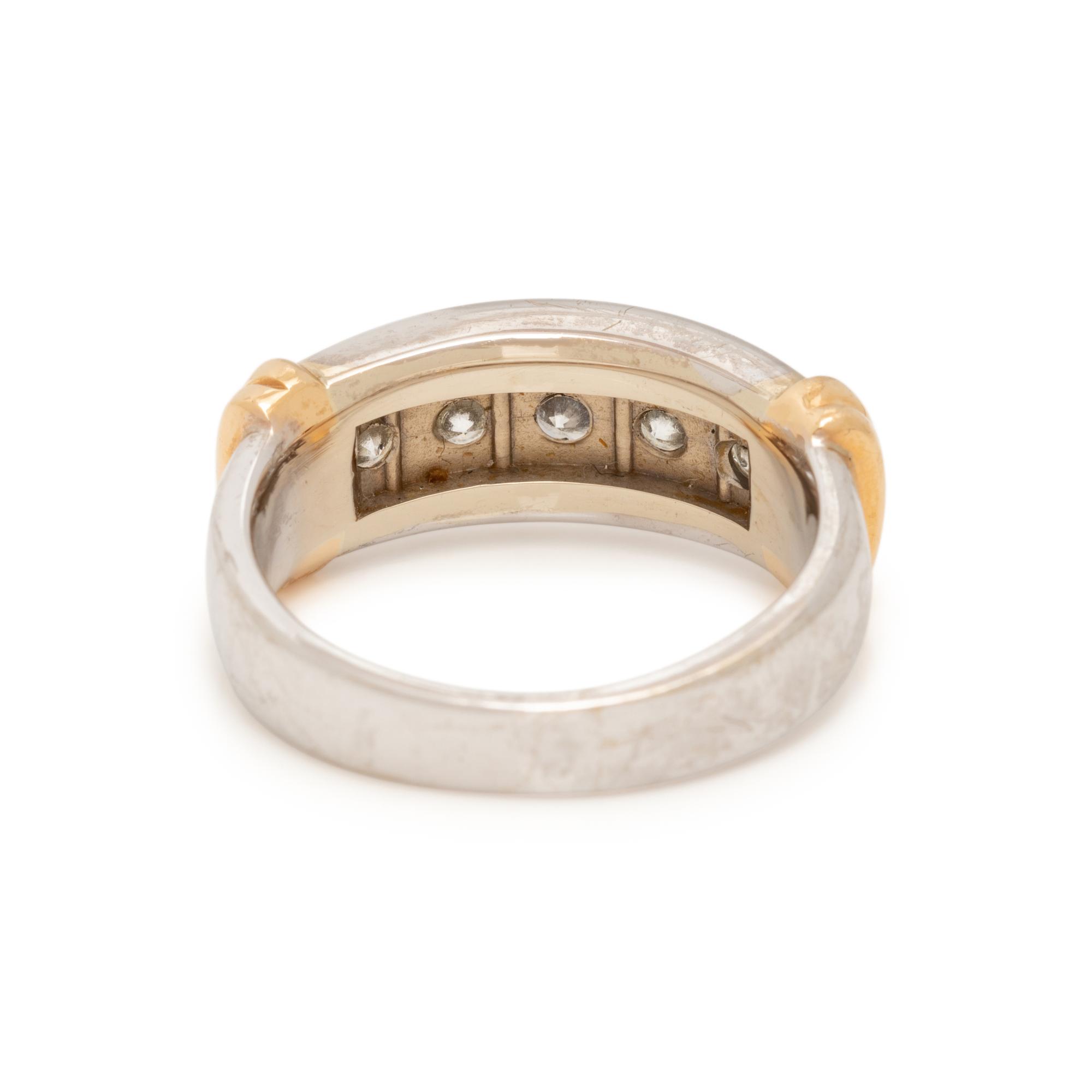 BICOLOR GOLD AND DIAMOND RING