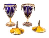 Two Pairs of English Silver-Plate Vases