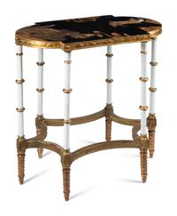A Louis XVI Style Bronze and Chinese LacquerTable