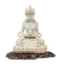 A Large Chinese Qingbai Glazed Porcelain Guanyin