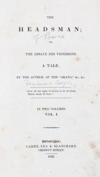 [COOPER (JAMES FENIMORE)] Two first editions, including The Water Witch and The Headsman.