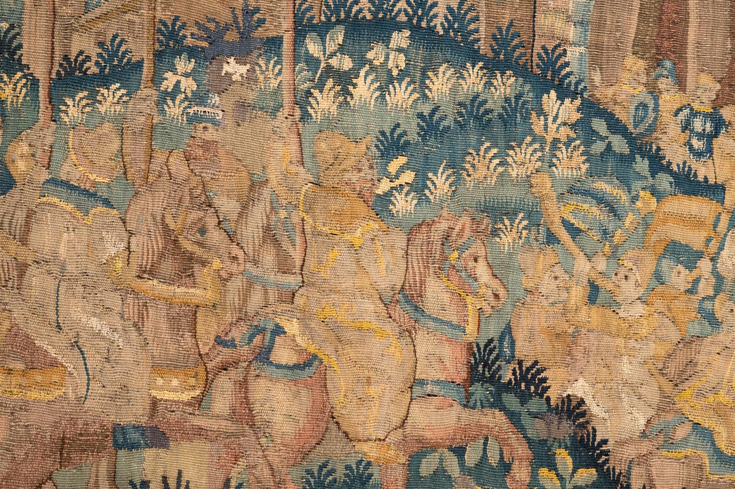 A Flemish Wool Tapestry Fragment