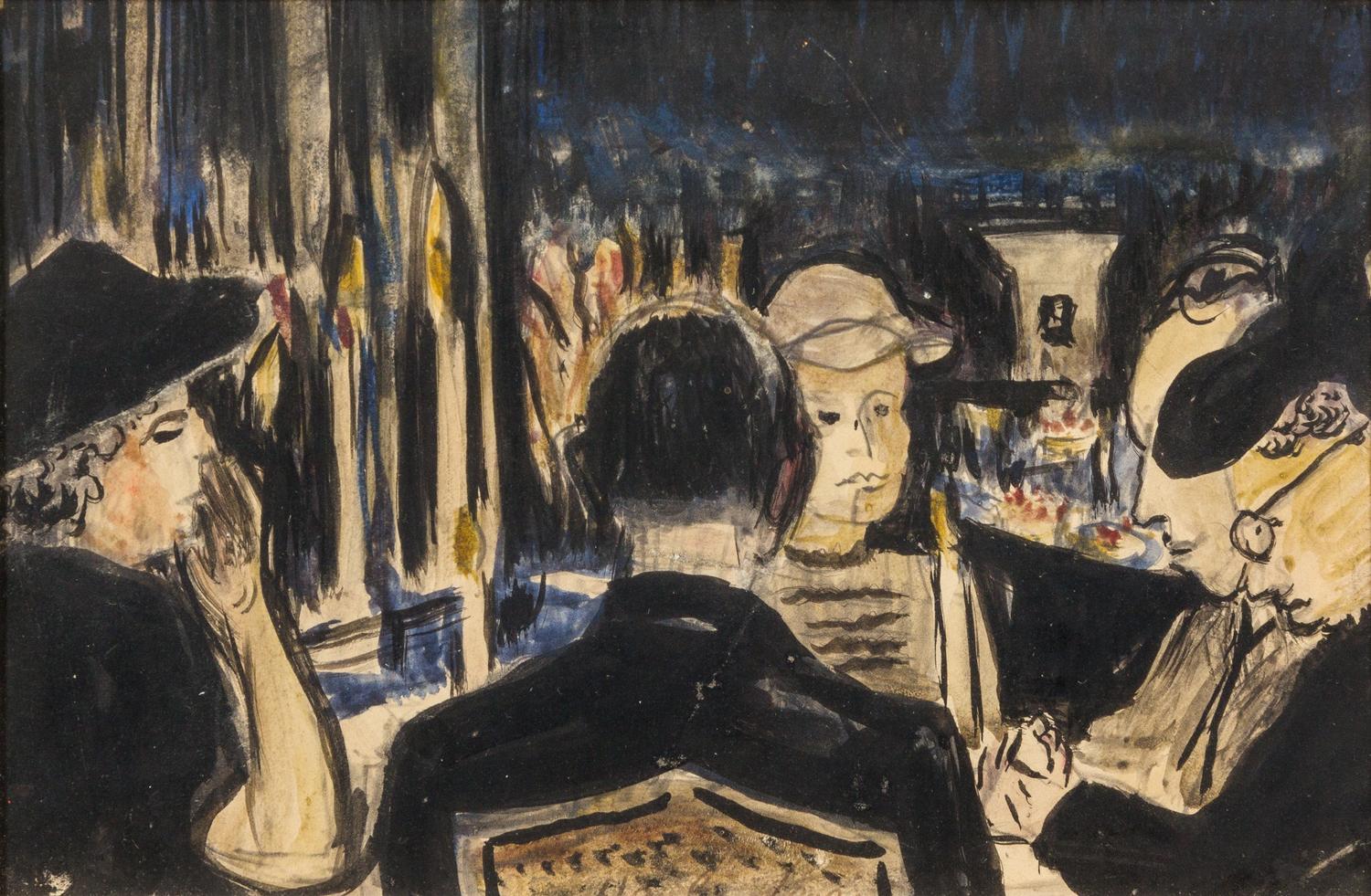Richard Hayley Lever, (American, 1876 - 1958), The Dinner Conversation and Conversation (a pair of works)