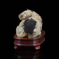 A Chinese jade carving of a recumbent horse 玉雕卧马 Ming dynasty-early Qing dynasty ????