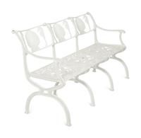 A Suite of White-Painted Cast Metal Garden Furniture