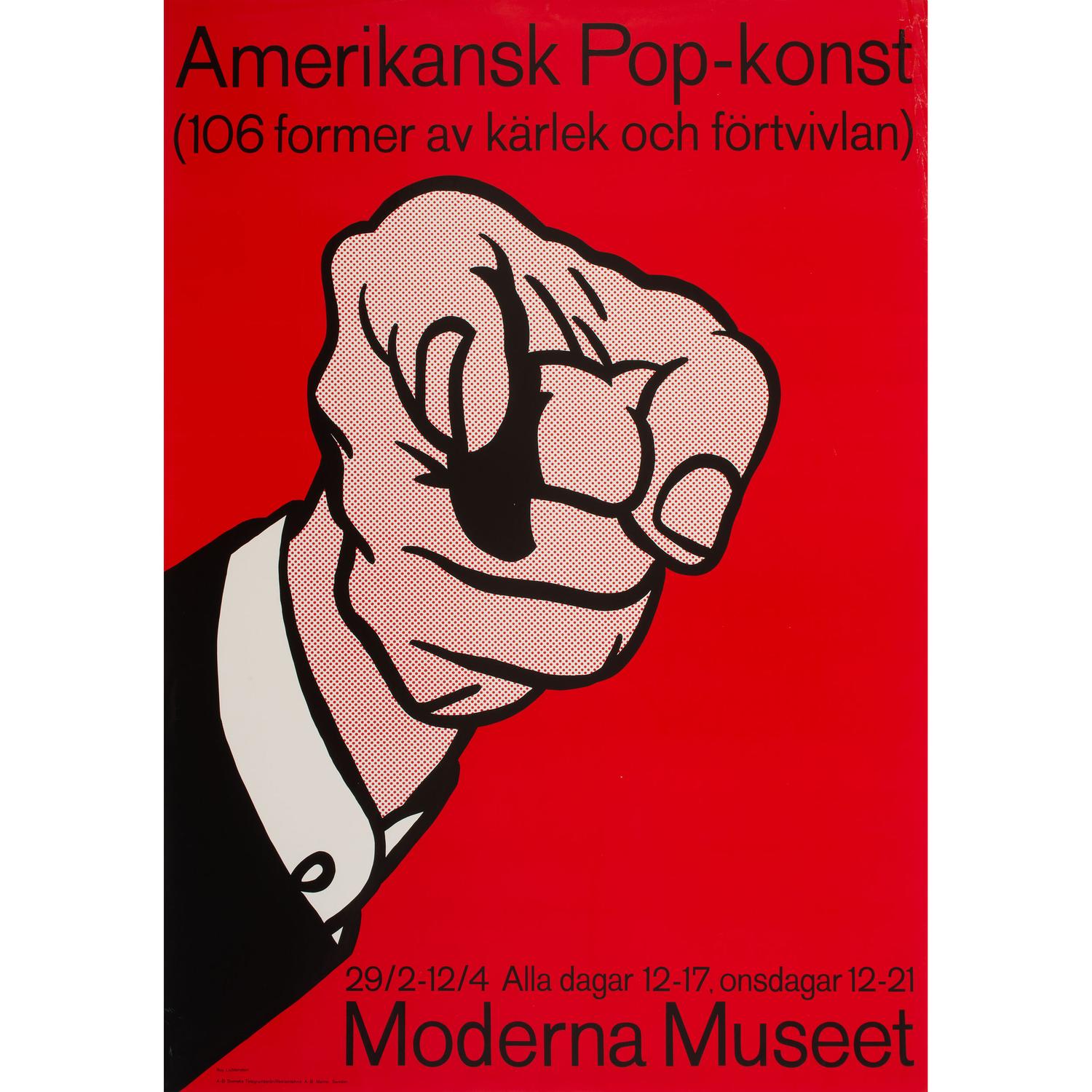 A Roy Lichtenstein Poster for Moderna Museet, 1964