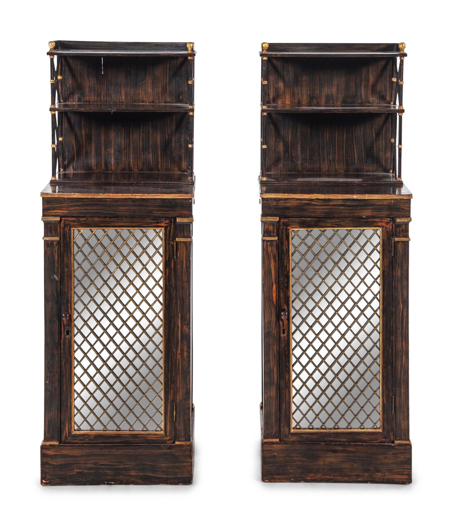 A Pair of Regency Grain-Painted Chiffoniers