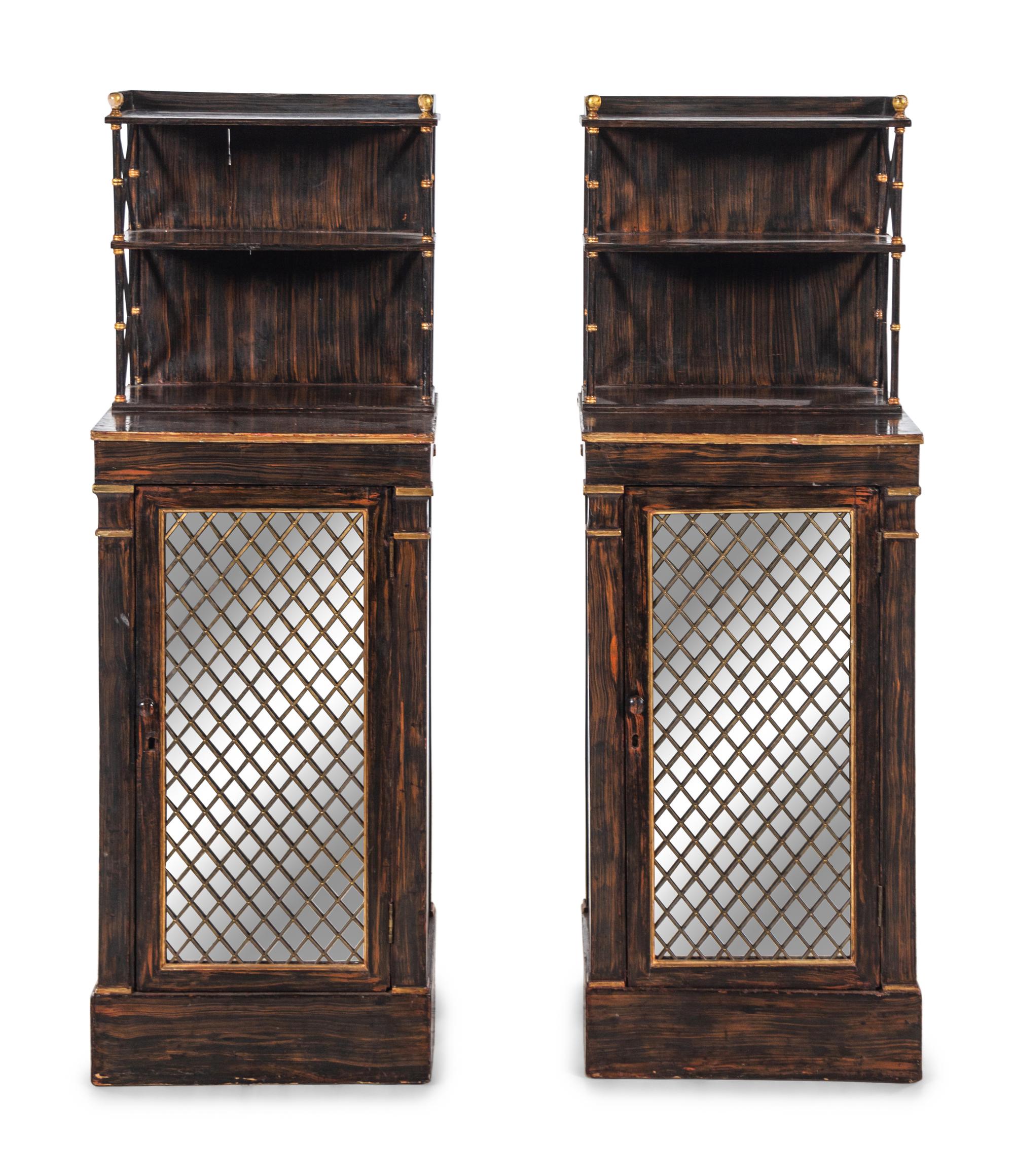 A Pair of Regency Grain-Painted Chiffoniers