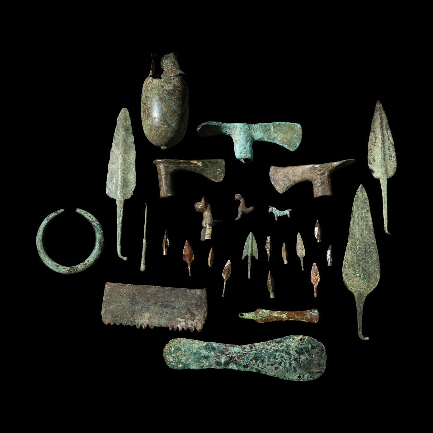 A Group of 27 Luristan Bronze Objects