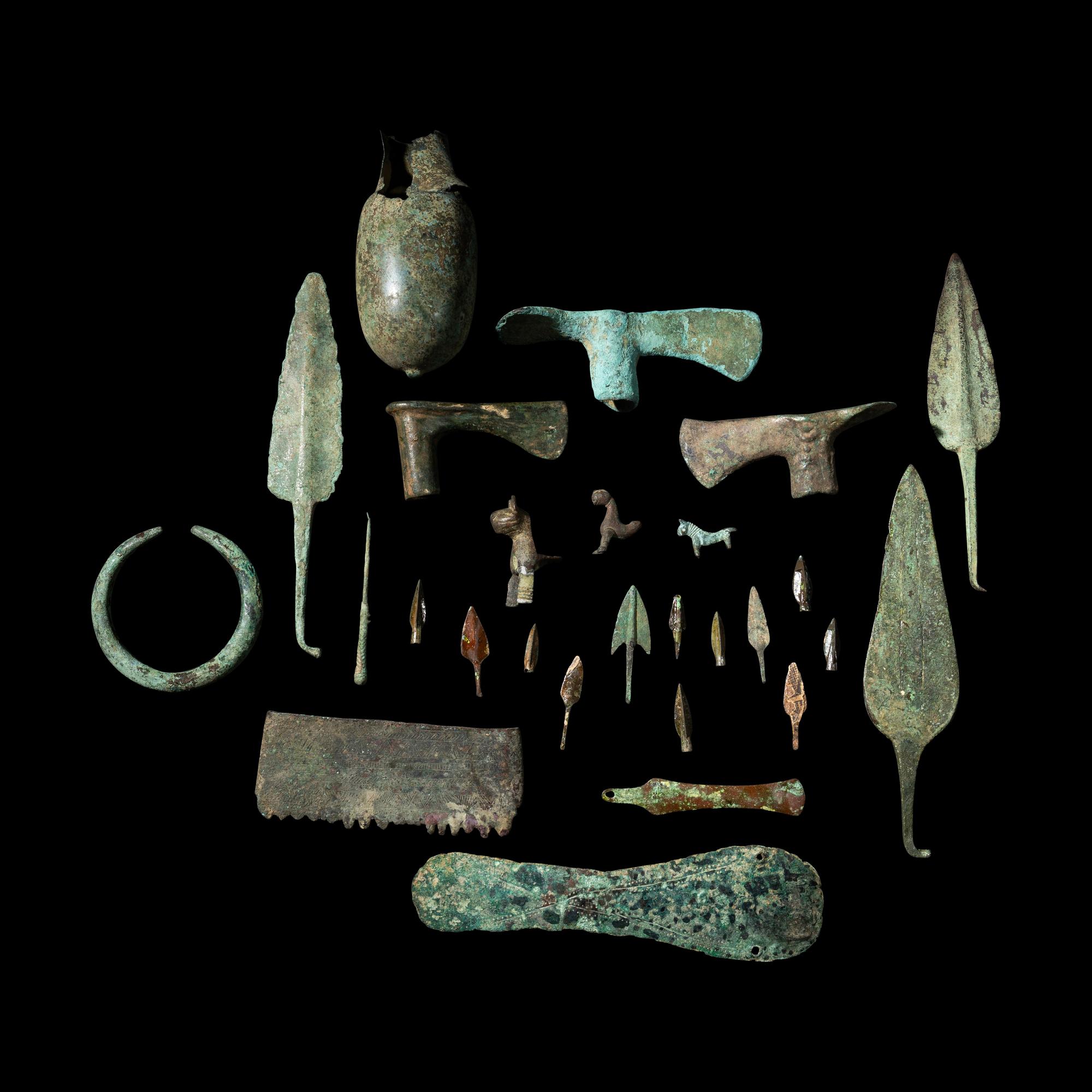 A Group of 27 Luristan Bronze Objects