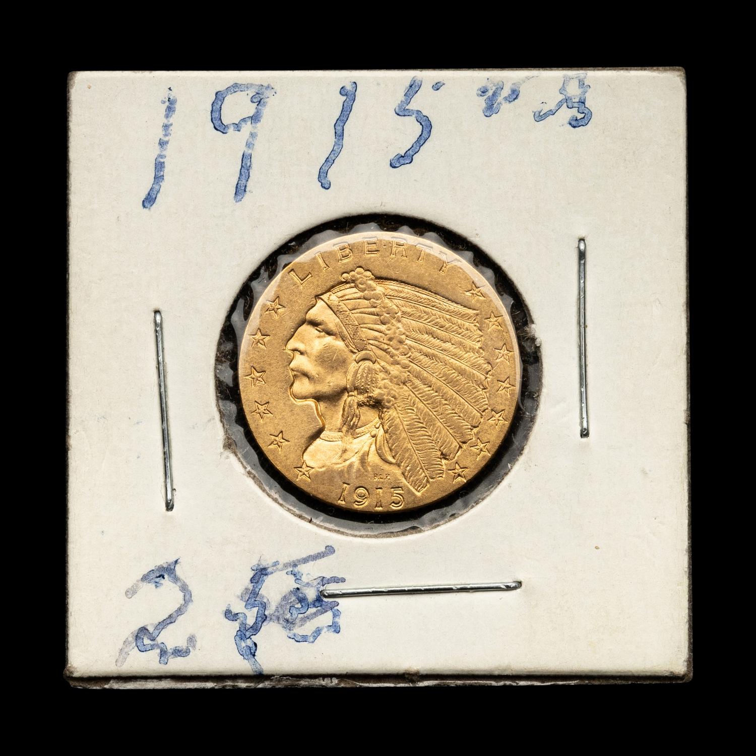 A 1915 Indian Head $2.50 Gold Coin