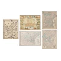 [Philadelphia] Group of 5 19th-20th century maps of Philadelphia