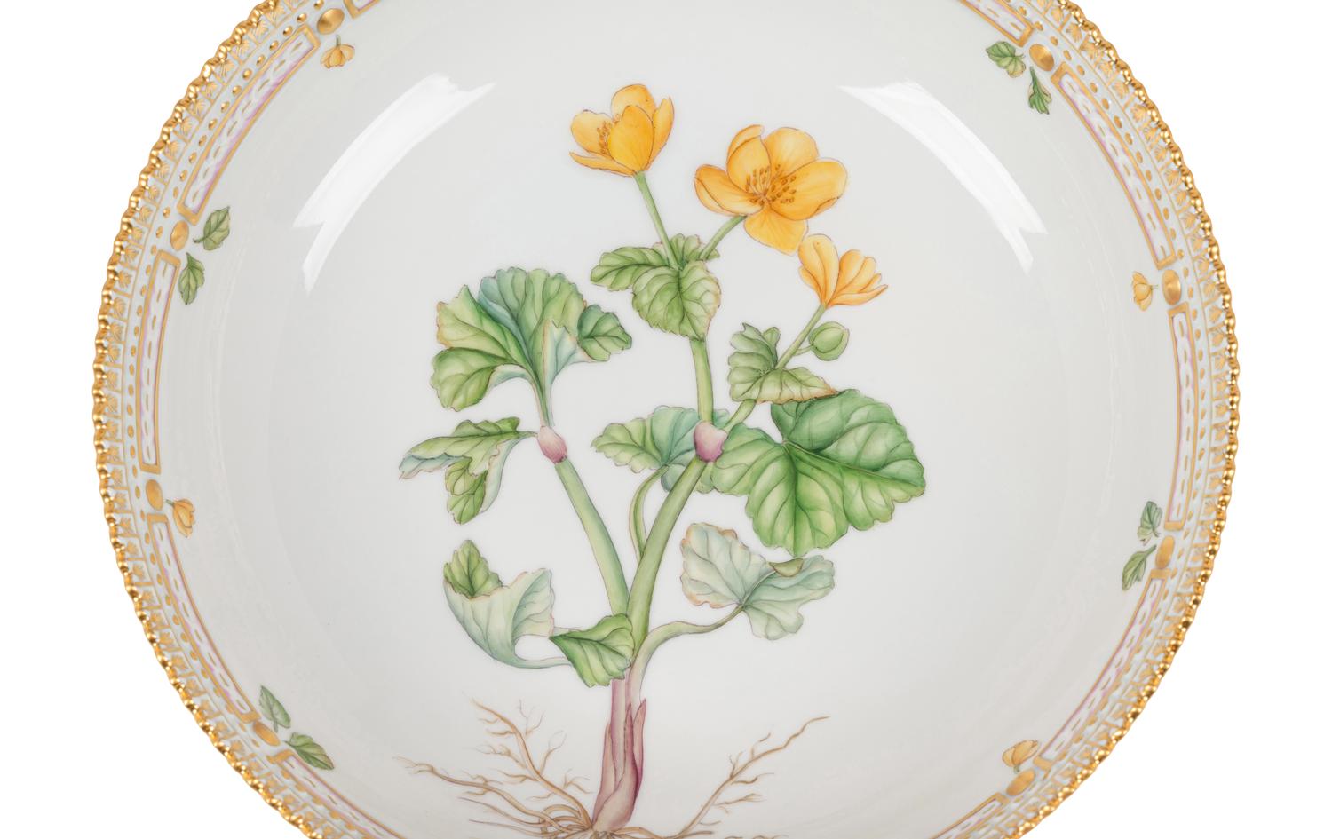 A Royal Copenhagen Flora Danica Porcelain Salad Serving Bowl