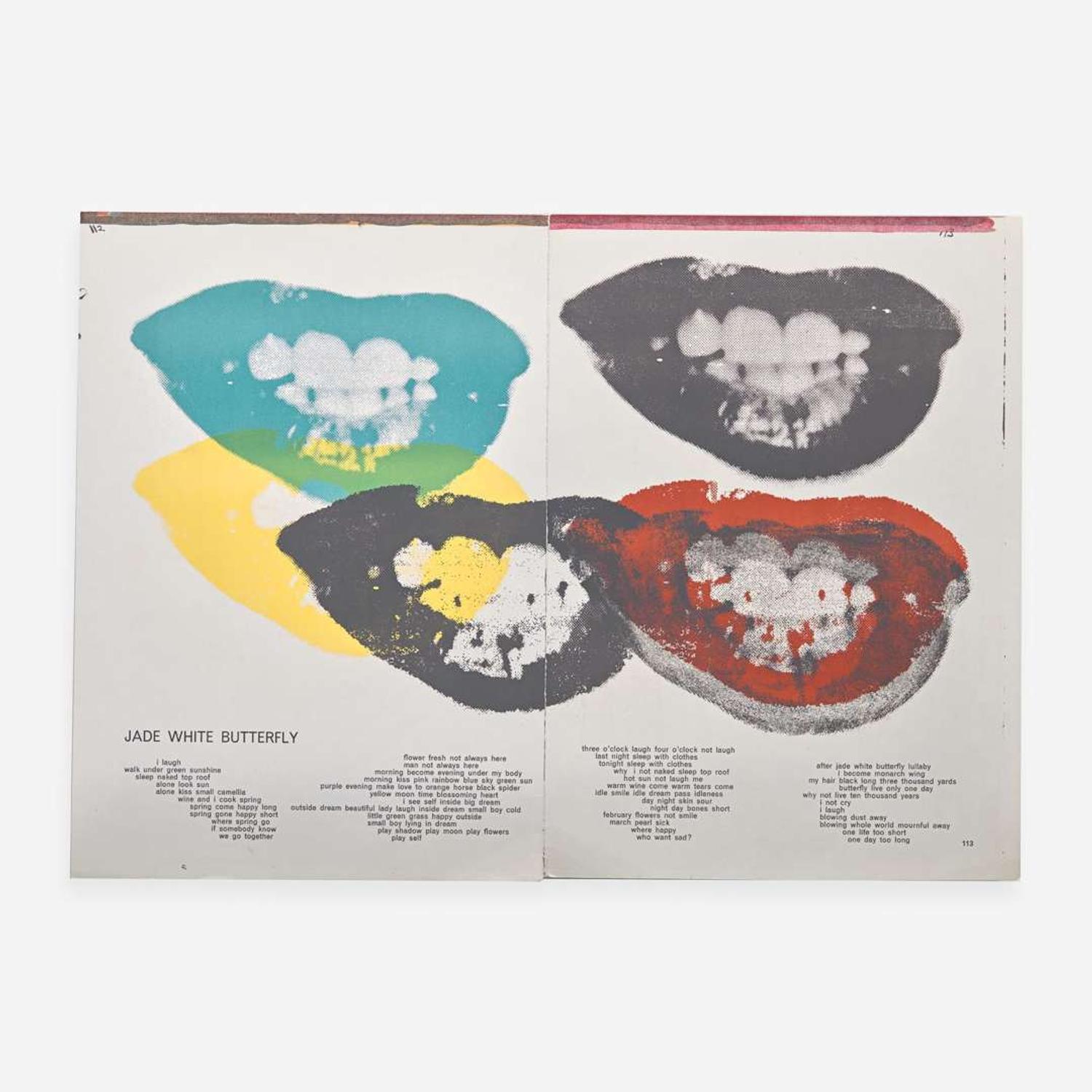 Andy Warhol (American, 1928-1987) Marilyn Monroe I Love Your Kiss Forever Forever from One Cent Life