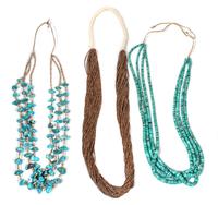 Three Southwestern Necklaces Length of longest 32 inches