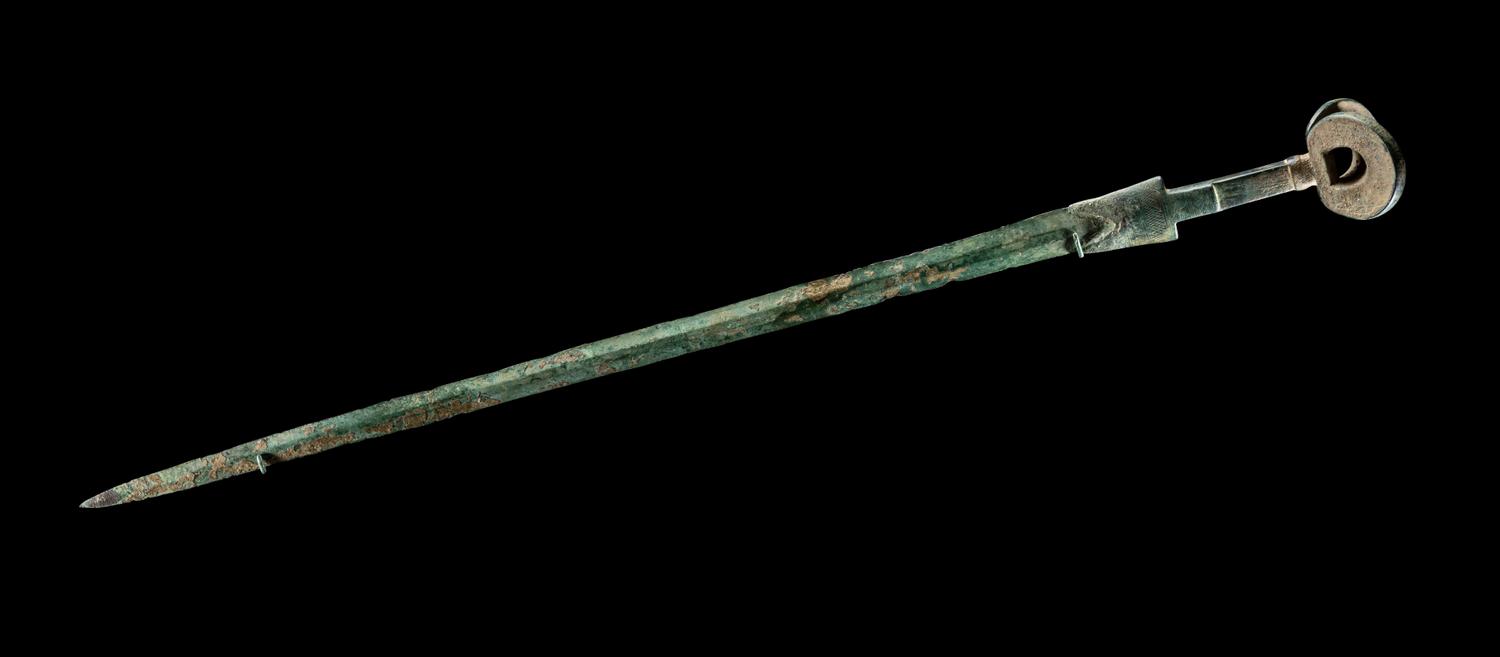 A Luristan Bronze Sword with Split-Ear Pommel