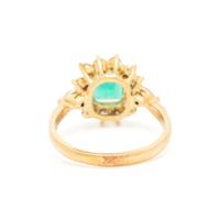 YELLOW GOLD, EMERALD AND DIAMOND RING
