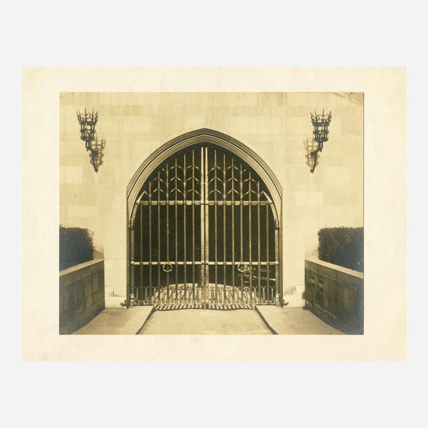 Samuel Yellin (American, b. Ukraine, 1884-1940) "Sketch in Iron", a Door Handle Study for a Gate at the University of Pittsburgh, Pennsylvania, circa 1936