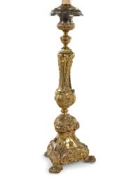 A Neoclassical Gilt Bronze Floor Lamp