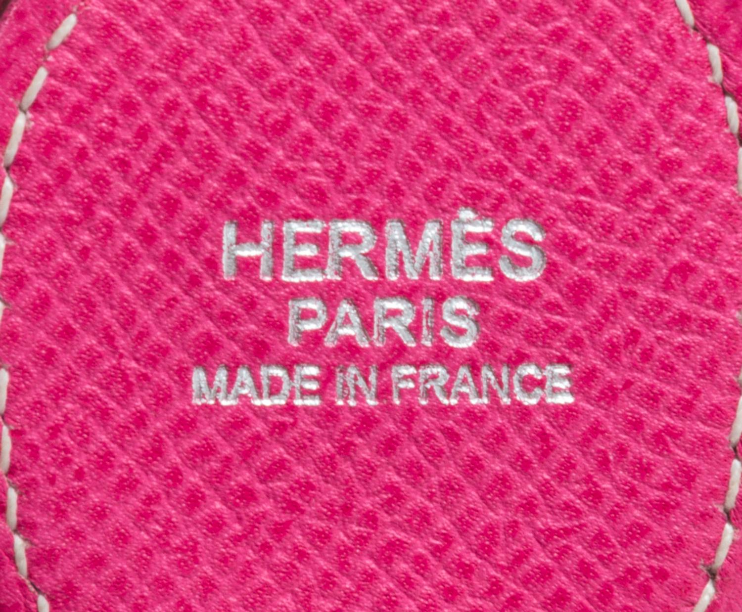 An Hermes Rose Tyrien Epsom Evelyne III PM Handbag, 11.25" x 12" x 2.5".