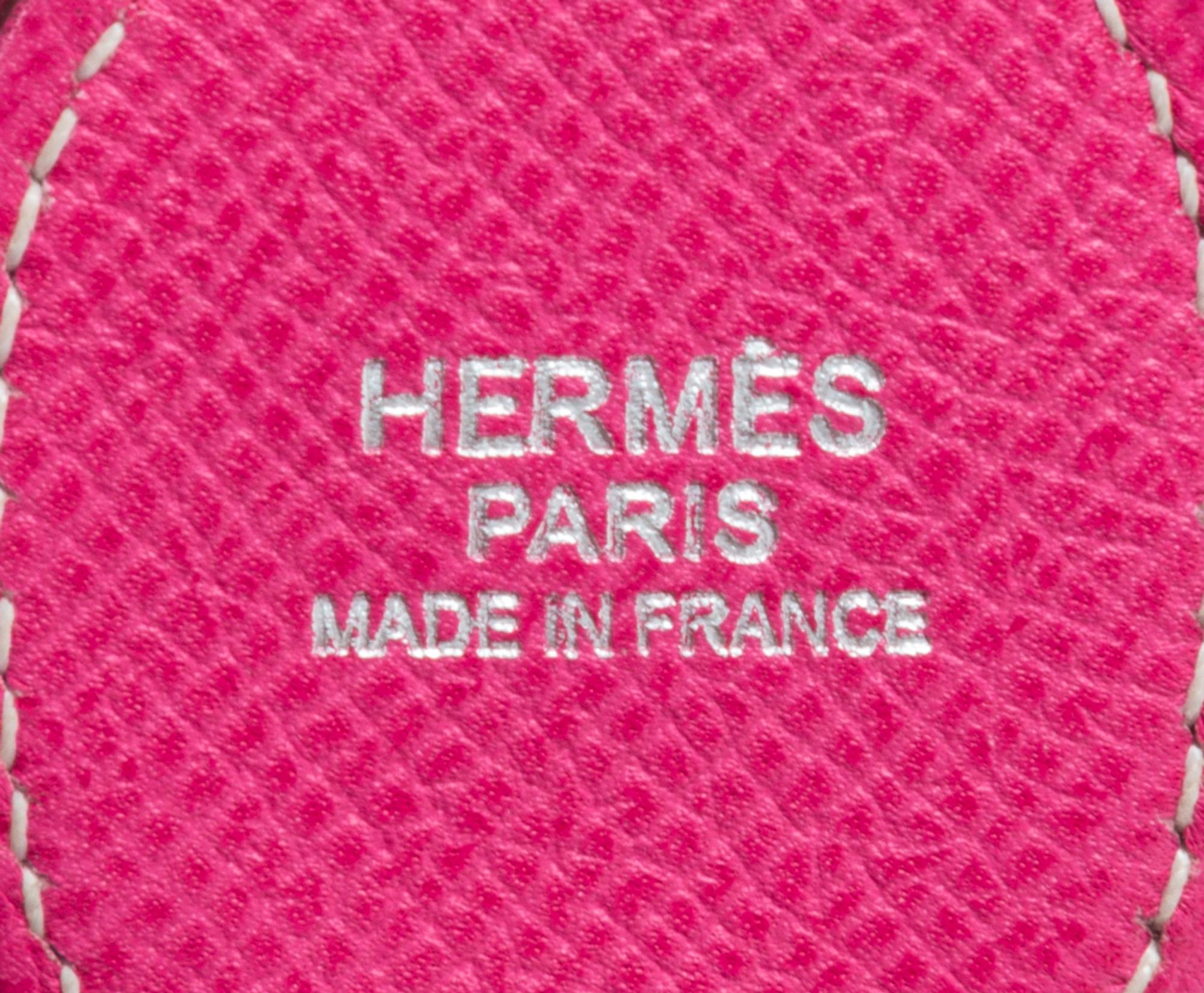 An Hermes Rose Tyrien Epsom Evelyne III PM Handbag, 11.25" x 12" x 2.5".