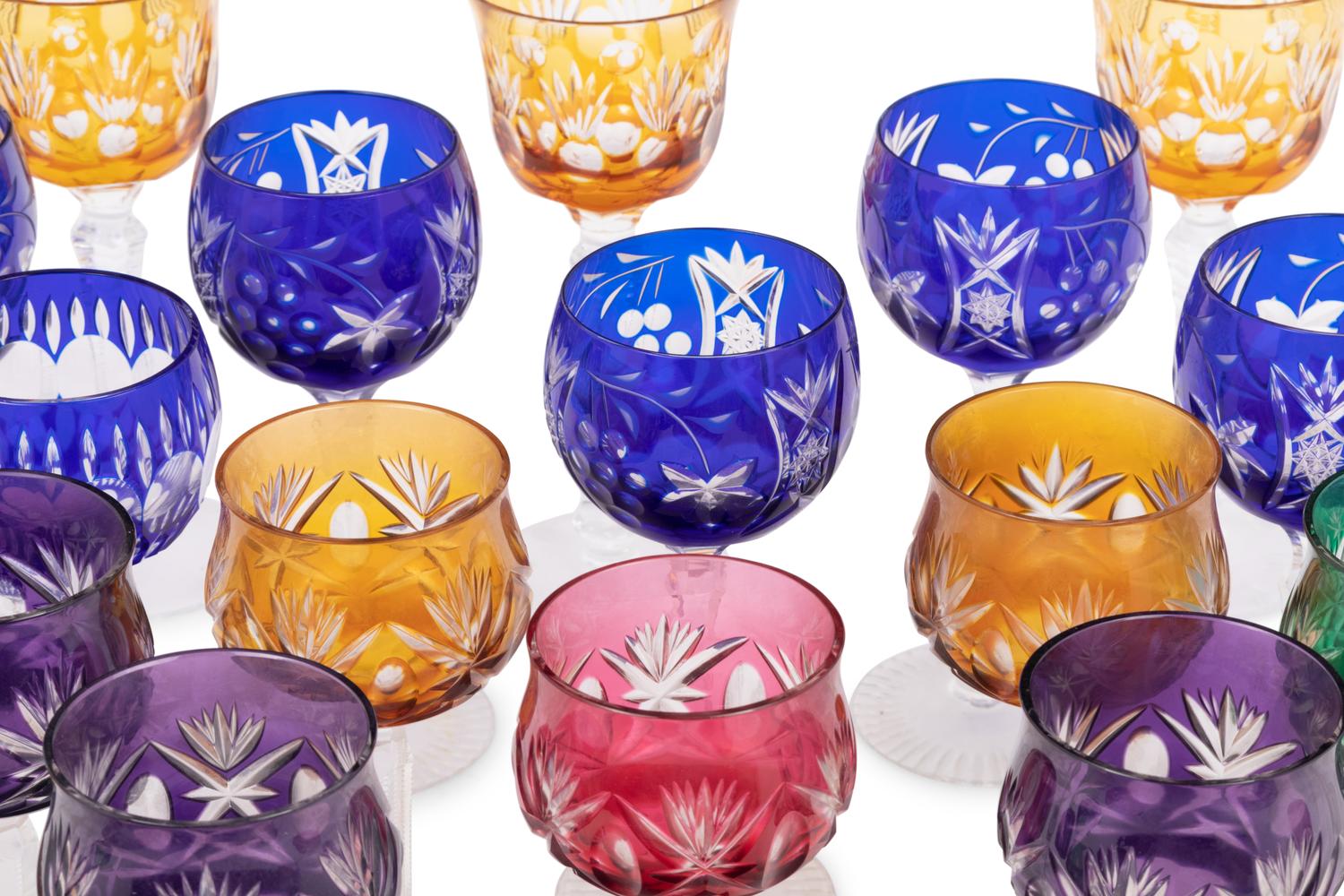 A Collection of Cut-to-Clear Glass Stemware