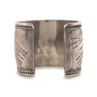 Silver Cuff Bracelet with Inlay