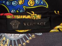 VERSACE, PRINTED SILK WRAP DRESS