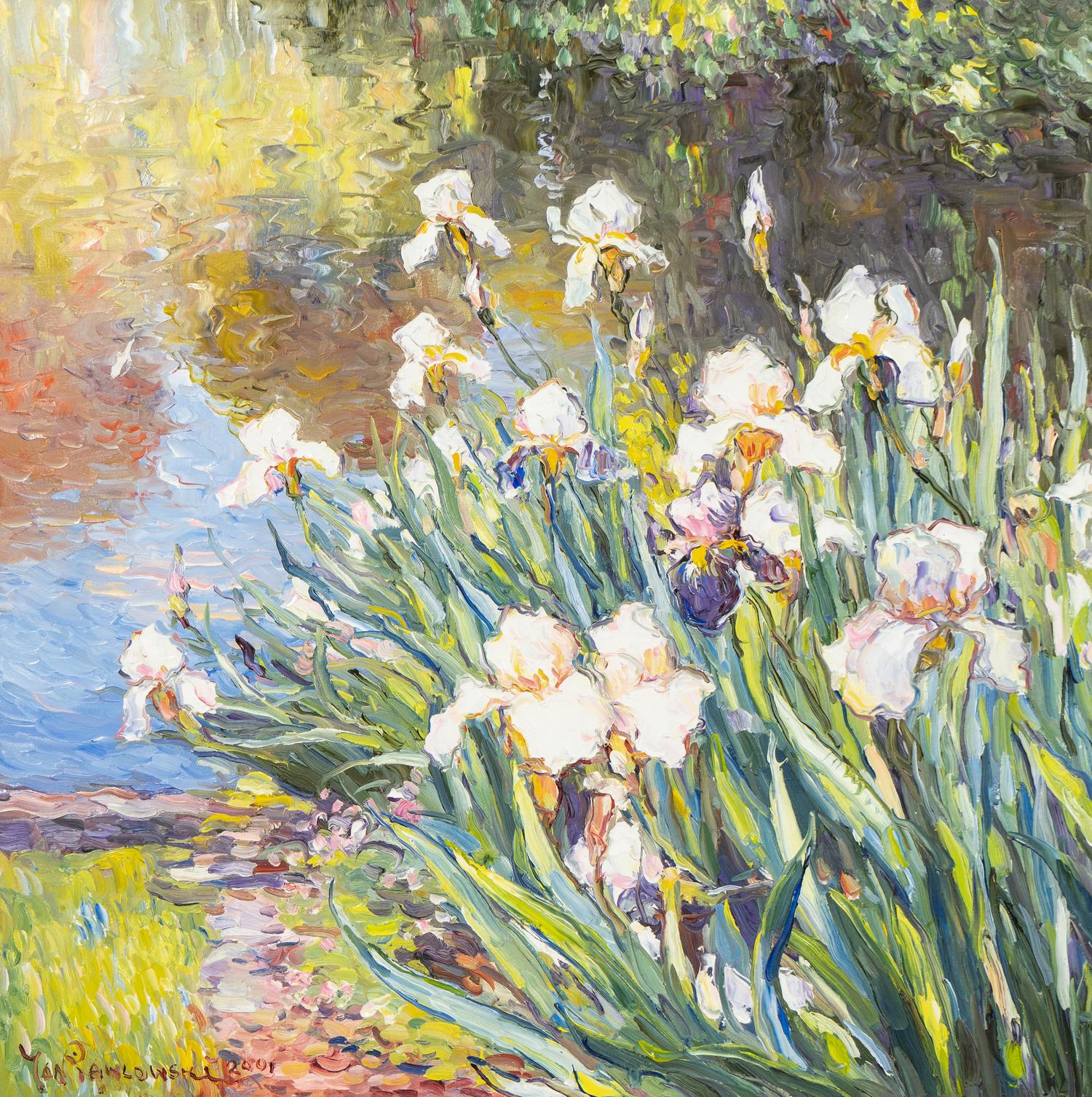 Patch of White Irises by a Pond , 2001