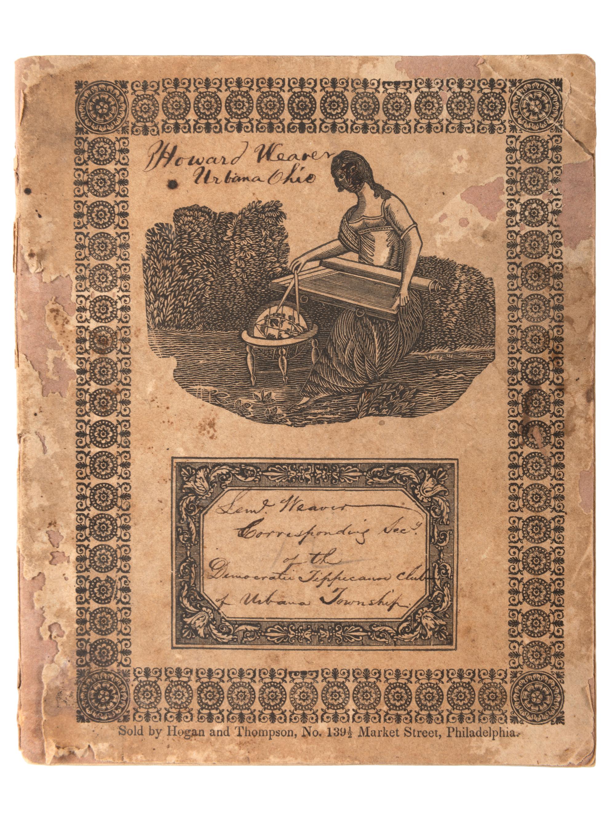 [HARRISON, William Henry]. Lithograph, sheet music, and other ephemera related to William Henry Harrison and the Whig party, comprising: