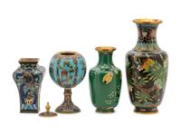 Four Chinese Cloisonné Enamel Vases
