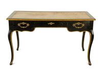 A Louis XV Style Ebonized Bureau Plat