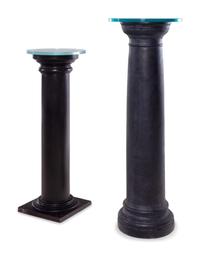 Two Ebonized Pedestals