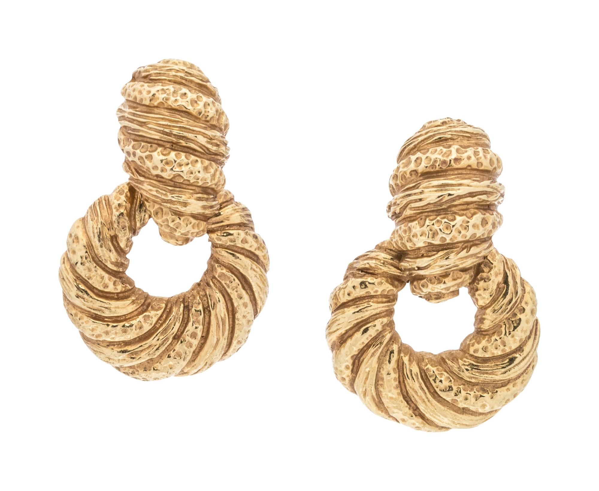 YELLOW GOLD EARCLIPS