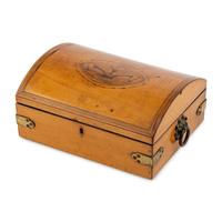 An English Satinwood and Marquetry Table Casket