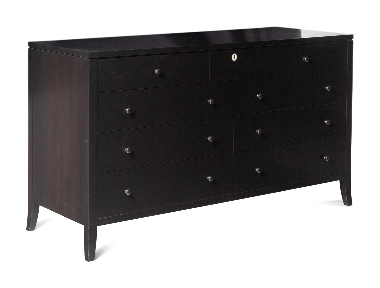 A Contemporary Ebonized Chest of Drawers