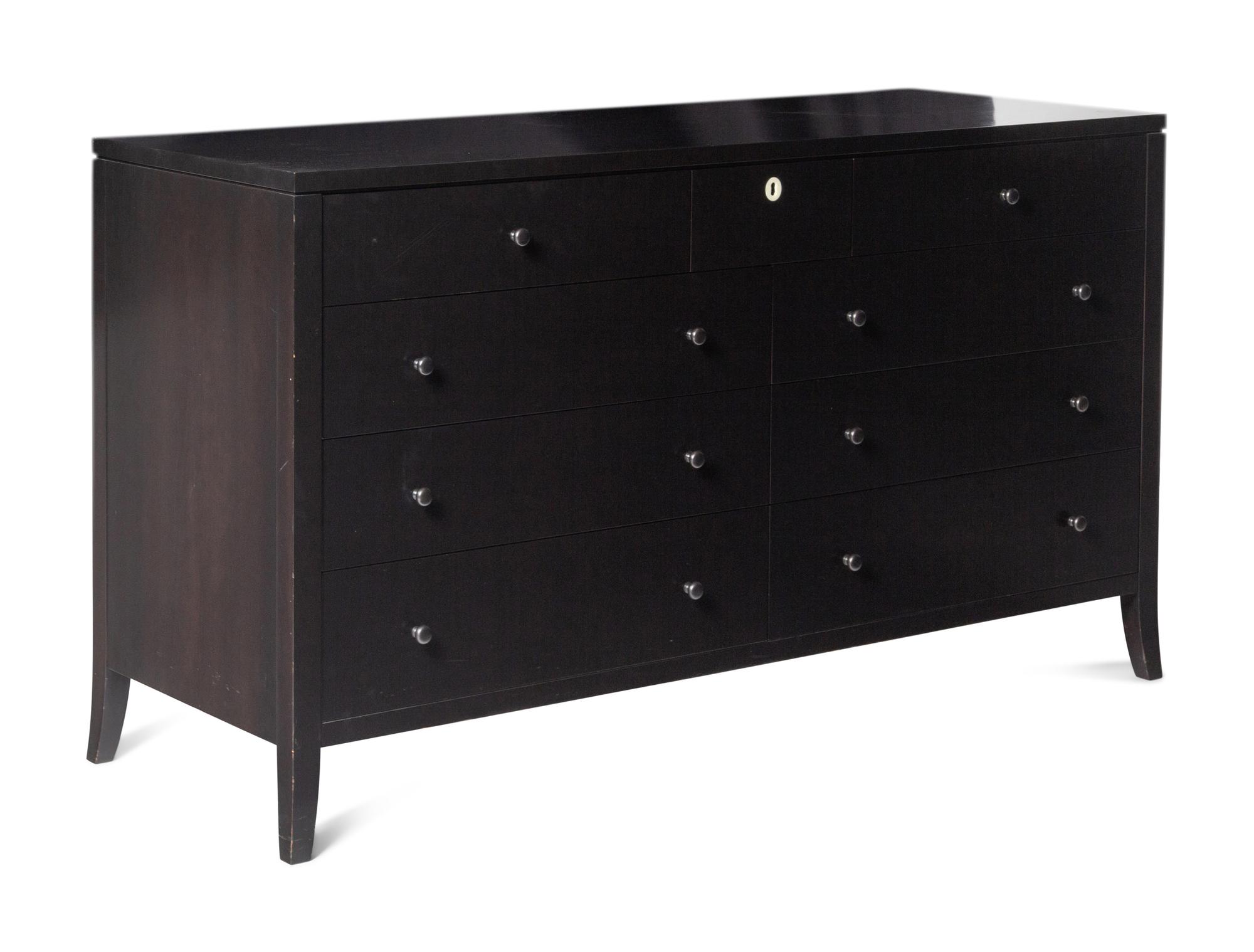 A Contemporary Ebonized Chest of Drawers